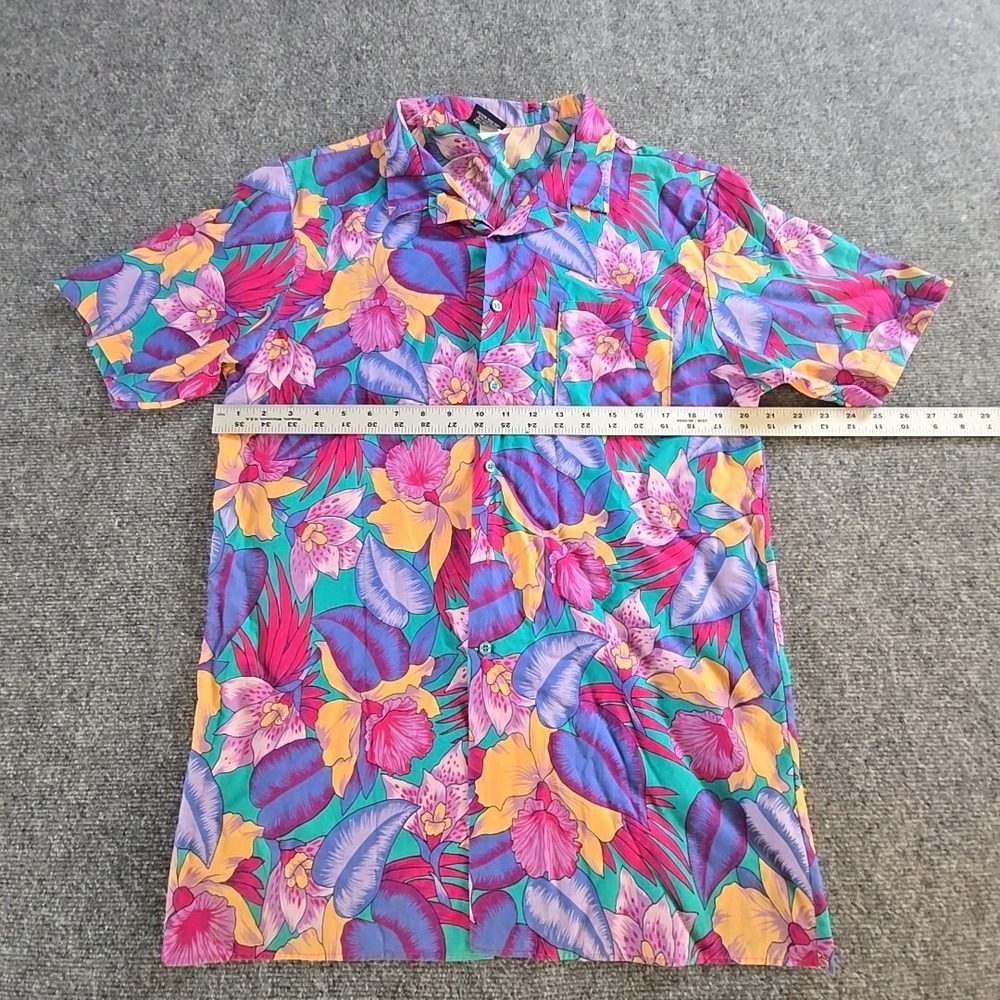 Vintage Wrangler Shirt Mens Large Multi Color Floral All Over Print USA Made - Picture 4 of 9